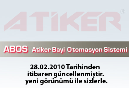 28.02.2010 tarihi itibariyle ABOS sistemi güncellenmiştir.